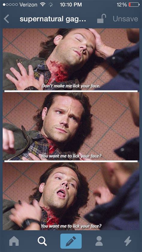 Season 9 Blooper Supernatural Gag Reel, Supernatural Bloopers, Spn, Sam ...