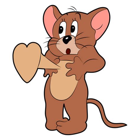 Tom and Jerry Jerry Heartbeat Sticker - Sticker Mania