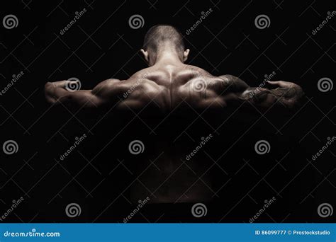 Unrecognizable Man Shows Strong Neck Muscles Closeup Stock Image - Image of masculine ...