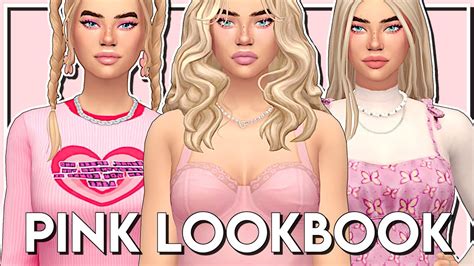 The Sims 4 | PINK LOOKBOOK 🌸 | + CC Links - YouTube