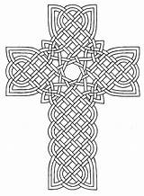 An Intricate celtic cross Is Shown In Black And White As Well The  sketch template