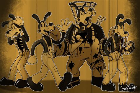 Bendy And The Ink Machine, Pretty Art, Cute Art, Boris The Wolf, Bendy Y Boris, Just Ink, Alice ...