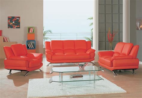 Modern Red Leather Sofa Living Room Ideas | Baci Living Room