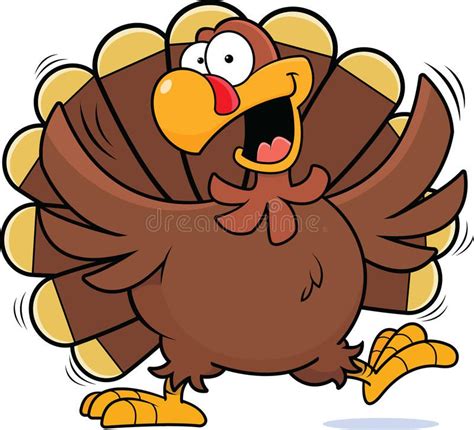 Cartoon Happy Turkey. Cartoon illustration of a turkey smiling and ...