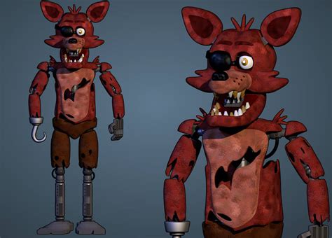 FNAF 1 - Foxy V1 - 3D Model by WilliamModels on DeviantArt