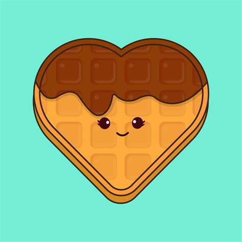 Cute Waffle Illustration 6948653 Vector Art at Vecteezy