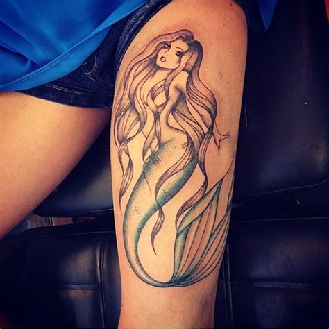 thigh-lovely-mermaid-tattoos Awesome #Mermaid #Tattoo examples & Ideas ...