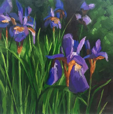 Japanese Irises | Art, Original fine art, Flower painting