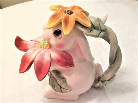 Fitz Znd Floyd Easter Bunny Teapot Bunny Blooms China With Big | Tea pots, Etsy, Floyd