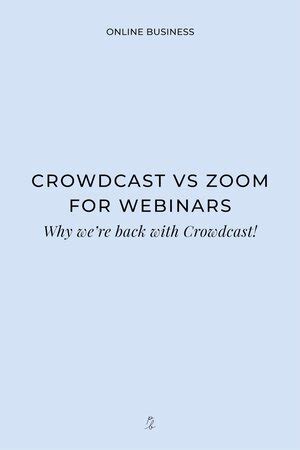 Crowdcast vs Zoom for webinars. Why we're back with Crowdcast! — Paige Brunton