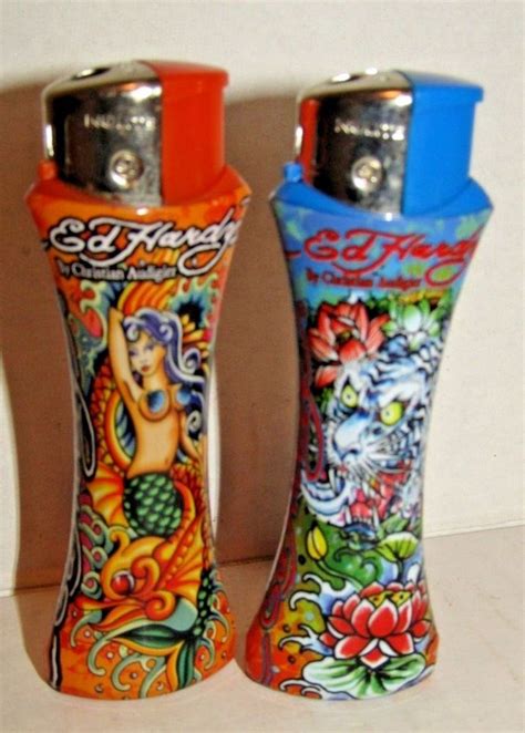 2 Working Ed Hardy Novelty Butane Lighters | Butane lighter, Lighter, Butane