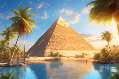 Premium AI Image | Egypt pyramid Pyramid in Egypt with sunset