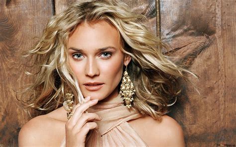 Diane Kruger with rustic wood wall background HD wallpaper download