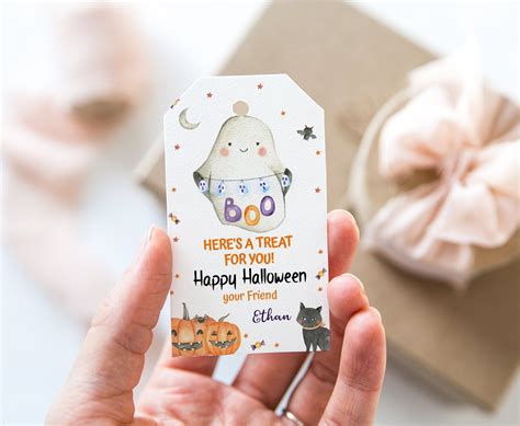 Editable Halloween Favor Tags | Boo Gift Tags - 115L – Print My Party