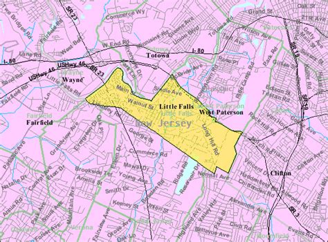 Image: Census Bureau map of Little Falls, New Jersey