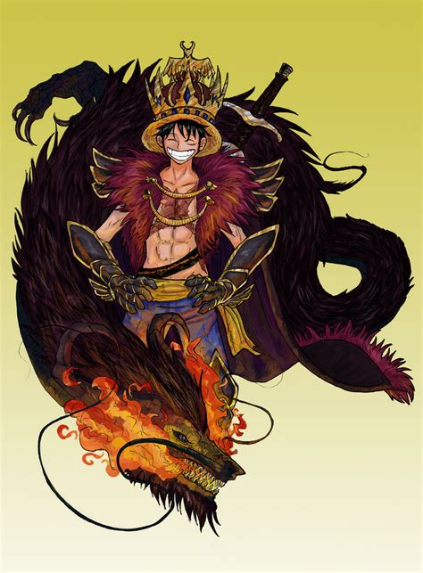 Luffy And Dragon by owlburger on DeviantArt