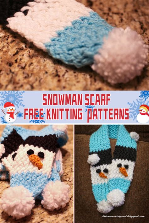 FREE Snowman Scarf Knitting Patterns - iGOODideas.com