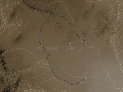 Wajir, Kenya. Sepia. No Legend Stock Illustration - Illustration of outline, shape: 259305498