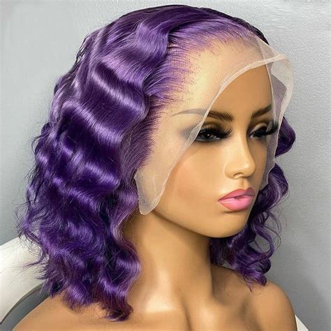 Purple Hair Black Girl, Purple Wig, Hair Color Purple, Black Girl ...