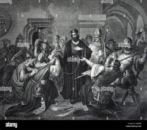 Jan Hus, John Hus or John Huss (c1369-1415) Czech Priest & Church Reformer Refusing to Reject ...