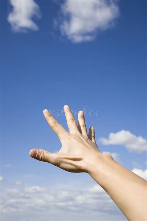 Hand Reaching Up To the Sky Stock Image - Image of vertical, outstretched: 11643705