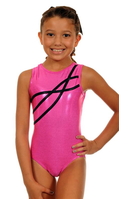 TumbleWear Girl's Leotard Sophia | Hot Pink Sparkle-Child: 7-8 | Girls ...