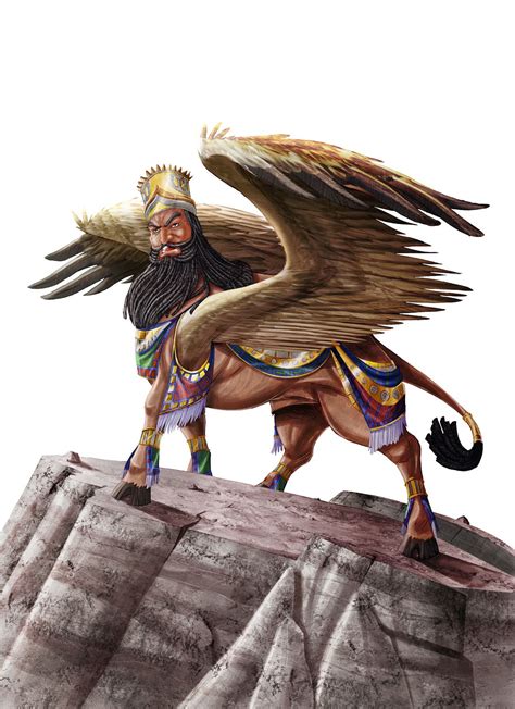 Lamassu - Jack Farrell by Jangelles on DeviantArt | Mythical creatures, Babylon art, Creature art