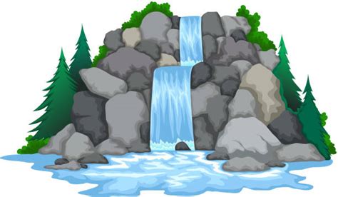 Waterfall Clip Art, Vector Images & Illustrations - iStock