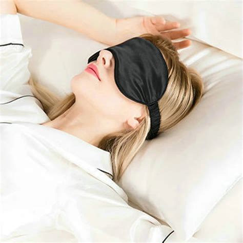 New Natural Pure Silk Sleeping Masks Super Smooth Sleep Rest Eye Mask Pad Shade Cover Travel ...