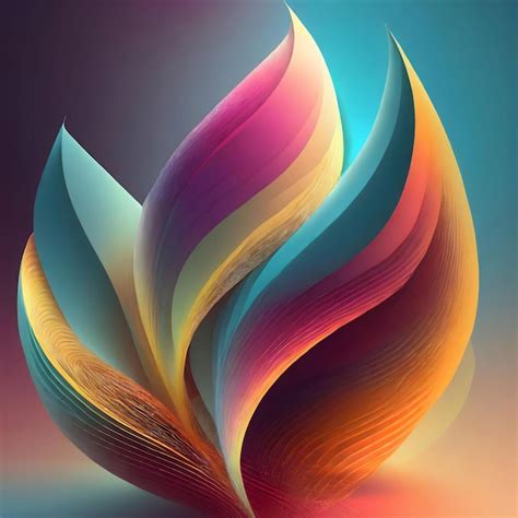 Premium Photo | Abstract 3D effect gradient Shapes