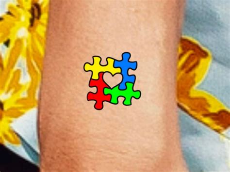 Couple Heart Puzzle Tattoo