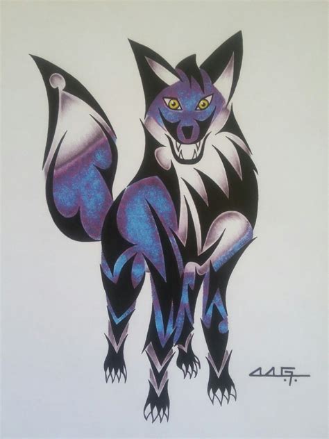 Purple Fox | Drawing & illustration, Drawings, Purple