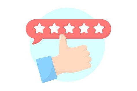 Premium Vector | Thumbs up hand and five star rating shopping flat style icons in red and blue ...