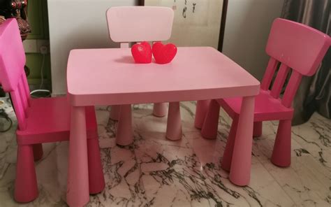 Kids ikea pink table, Babies & Kids, Baby Nursery & Kids Furniture, Kids' Tables & Chairs on ...