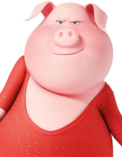 Download Animated Pig Character Red Shirt | Wallpapers.com