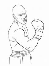 Mike Tyson coloring Page sketch template