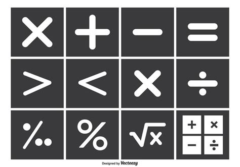 Math Vector Symbol Set - Download Free Vector Art, Stock Graphics & Images