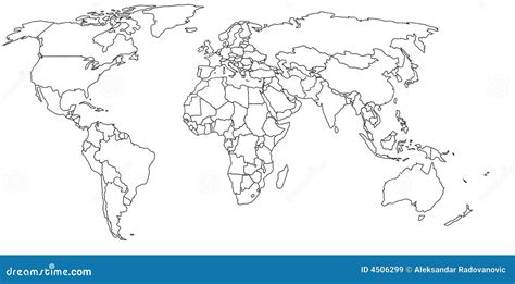 Empty World Map Royalty Free Stock Images - Image: 4506299