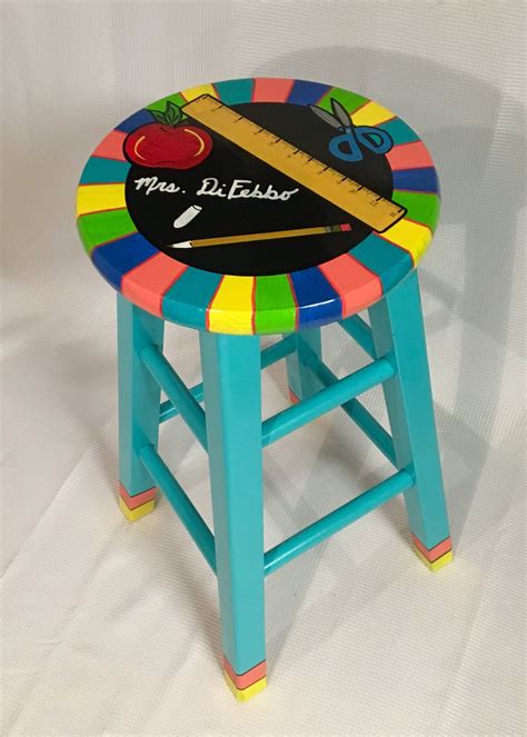 Teacher Chair //29 Whimsical Painted Furniture Teacher | Etsy | Whimsical painted furniture ...