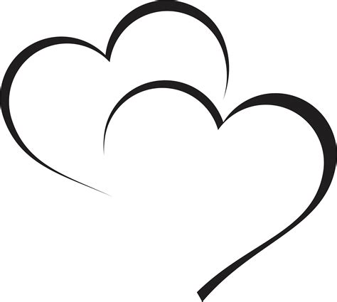 Heart Clipart Clipart Out Line - Transparent Heart With Black Outline ...