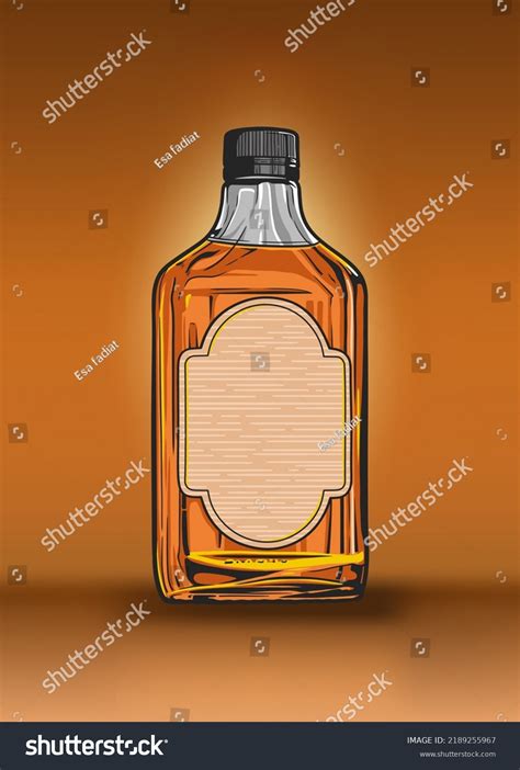 Whiskey Bottle Concept Realistic Vector Illustration: เวกเตอร์สต็อก ...