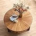 Buy Gexpusm Round Wood Coffee Table, Natural Wood Coffee Table, Round ...