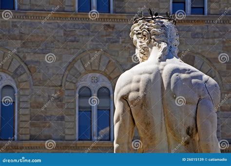 Neptune statue Florence stock image. Image of architecture - 26015139