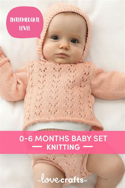 This super cute baby set knitting pattern for nerwborns to six months. The perfect free pattern ...