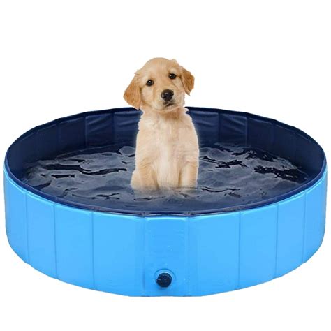 Foldable Dog Pool, Kiddie Pool Plastic Swimming Pool Portable Pet ...