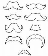 4 Styles Of Mustache Coloring Pages For You  sketch template