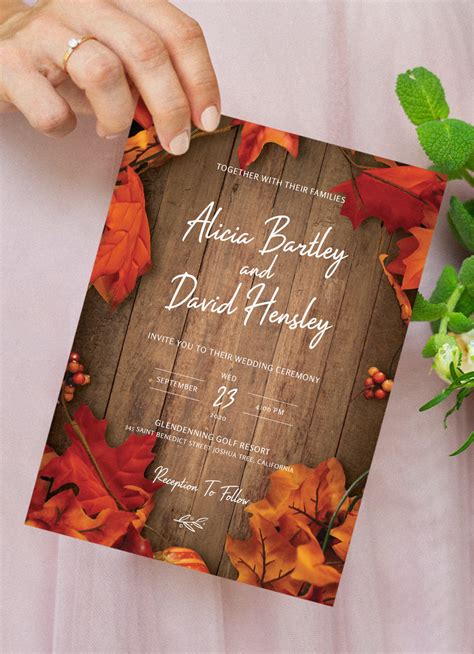Printable Rustic Wedding Invitations