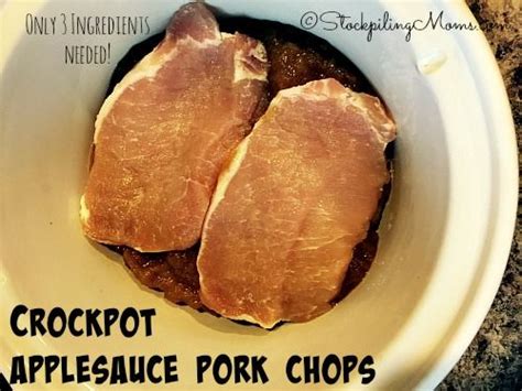 Crockpot Applesauce Pork Chops | Recipe | Pork chops and applesauce, Crockpot recipes easy ...