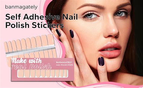 Amazon.com: banmagately Nail Polish Strips, Nail Strips, 20pcs Gel Nail Stickers Full Nail Wraps ...