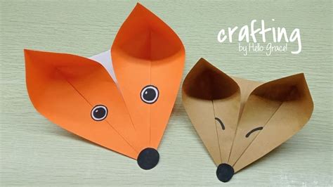 HOW TO FOLD AN EASY ORIGAMI FOX HEAD - YouTube